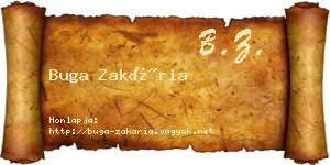 Buga Zakária névjegykártya